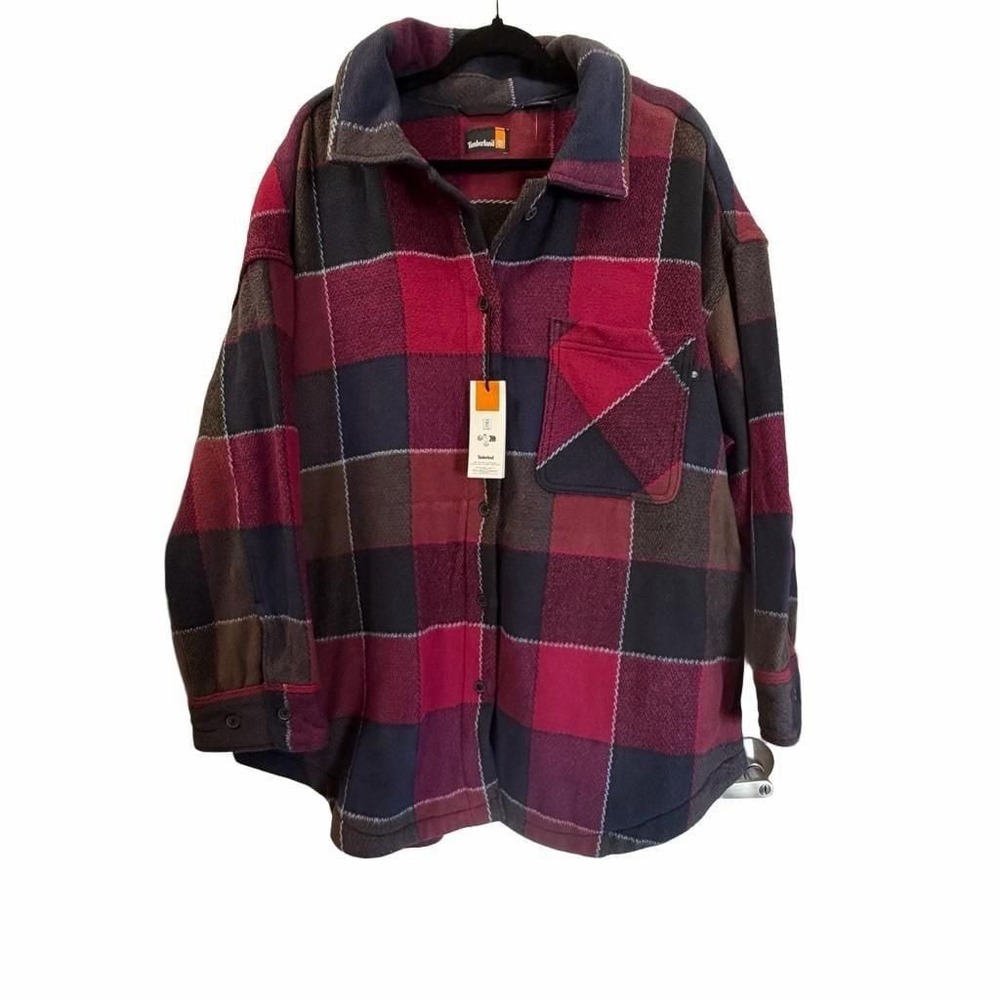 Timberland Oversize Tartan Flannel Overshirt Size XL/TG